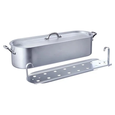 Agnelli Pesciera PROFESSIONAL (45x15,2cm) Alluminio con coperchio e griglia - Immagine 1 di 2