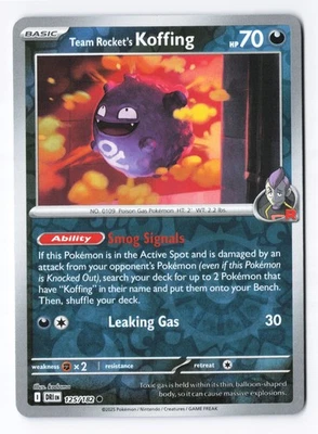 Team Rocket's Koffing 125/182 - SV10: Destined Rivals Common Reverse Holo NM - Image 1 of 2