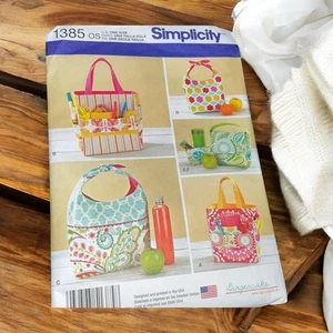Simplicity Gingercake Art Caddy Tote Lunch Snack Bag Sewing Pattern 1385 UNCUT - Picture 1 of 6