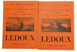 Ledoux L'Architecture I II 4 Book Set FR-JP Illustration Terms - Bild 1 von 2