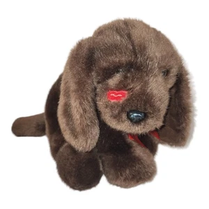 Vtg Kids of America Floppy Plush Brown Stuffed Animal Puppy Dog Kiss 1999 13" - Picture 1 of 15
