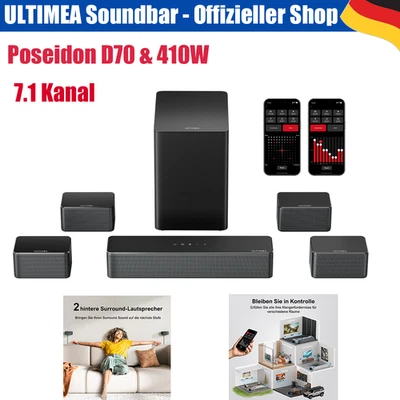 ULTIMEA 7.1 Soundbar für TV Geräte Surround Lautsprecher mit Wireless Subwoofer - Bild 1 von 4