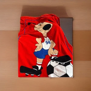 Vintage World Cup USA Commemorative Towel Mascot Soccer Tournament FIFA 90s - Picture 1 of 7