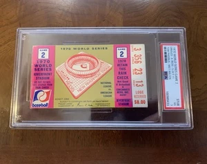 1970 World Series Ticket Game 2 Reds Vs Orioles PSA 3 - Picture 1 of 2