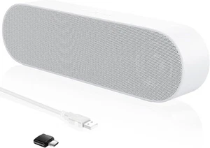 ZETIY USB Computer/PC Lautsprecher, Soundbar, USB-C Adapter, Plug and Play weiß - Bild 1 von 1