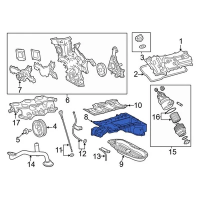 For Lexus GS450h 2007-2018 Lexus 1210131101 Upper Engine Oil Pan - Изображение 1 из 4