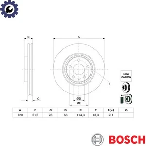 2x BRAKE DISC 0 986 479 H02 FOR MAZDA CX-56CX-9 SHY8/SHY6/SHY4/SHY1 2.2L 4cyl - Picture 1 of 6