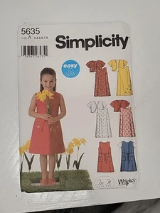 SIMPLICITY Pattern Child's Dresses Lined W/Jackets Sizes 3 Thru 8 UNCUT 2003 Vtg - Picture 1 of 7