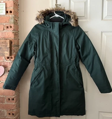 Parka ártica de plumón de ganso verde North Face para mujer talla M con capucha Foto 1 de 4