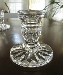 Par de candelabros de cristal Waterford de colección cortes ovalados verticales en el vástago 3 1/4" - Imagen 1 de 14