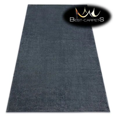 Amazing Modern Rug "SOFT" plain, elegant, single-colour, DARK GREY High Quality - Image 1 of 4