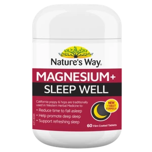 Nature's Way Magnesium + Sleep Well 60 Tablets Promote Deep & Refreshing Sleep - Picture 1 of 3