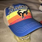 Ford BRONCO Patch Blue Sunset Stripe Snapback Official hat cap Trucker Retro.NWT