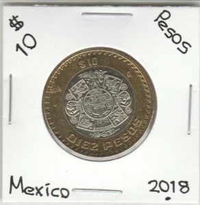 Mexico: $ 10 Pesos Super Nice Coin Year 2018. - Picture 1 of 2