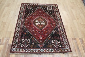 ALTER HANDGEKNÜPFTER PERSER QASHQAI TRIBAL TEPPICH TOP ZUSTAND 155 X 115 CM  - Bild 1 von 12