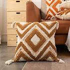 Moroccan Throw Pillow Covers Woven Tufted Cotton Pillowcases For Sofa Decor