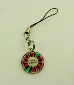Roulette wheel las Vegas Gambling Casino theme Cell Phone Charm - Picture 1 of 4