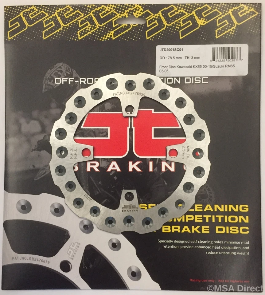 JT Brakes Self Cleaning FRONT Wavy Brake Disc Fits KAWASAKI KX65 (2001 to 2017) - Image 1 of 1