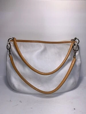 MAXX N.Y. LKNU BLANCO CUERO GUIJARRO MUJER Cremallera Top Hobo BOLSO DE HOMBRO MONEDERO PB-5 Foto 1 de 4