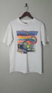 Vintage Kenny Koretsky Sunoco Drag Racing doppelseitiges T-Shirt Größe Large abgenutzt - Bild 1 von 12