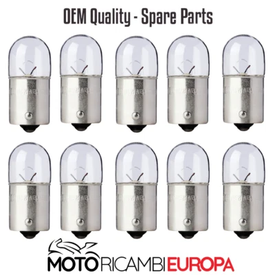 KIT 10 LAMPADINE LAMPADINA POSIZIONE STOP A SFERA 6V 10W - Immagine 1 di 2