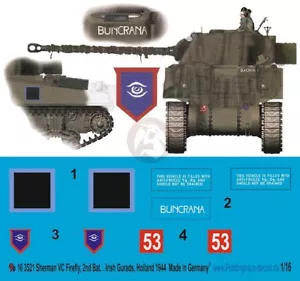 Peddinghaus 1/16 Sherman VC Glühbirne Buncrana Markierungen 2. Irische Garde Zweiter Weltkrieg 3521 - Bild 1 von 1