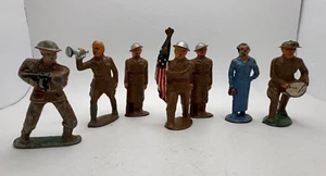 Set 7 Vintage Barclay Metallguss Soldaten Figuren Made in USA 1930er - Bild 1 von 22