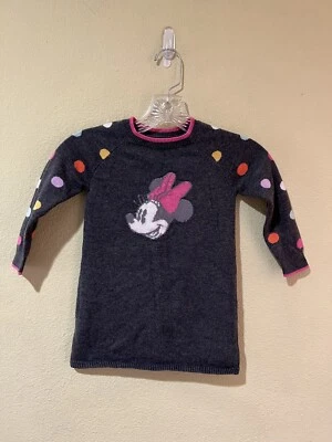 Vestido Baby Gap Disney Talla 3 Años Suéter Minnie Manga Larga Vestido Lunares B1 Foto 1 de 4