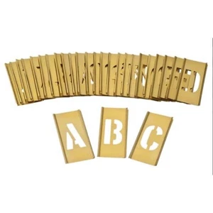 Dy-Mark Brass Interlocking Stencil A-Z 75mm Set - Picture 1 of 1