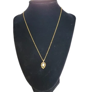 Womans Elegant 18” Gold Tone Chain & Pandent Genuine Opal Van Doran - Picture 1 of 11