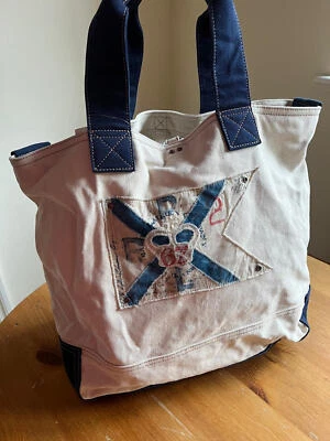Ralph Lauren White PJC Canvas Tote with flag - Image 1 of 4