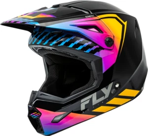 New Fly Racing Kinetic Menace Helmet Black/Sunrise XL F73-8655X - Foto 1 di 4