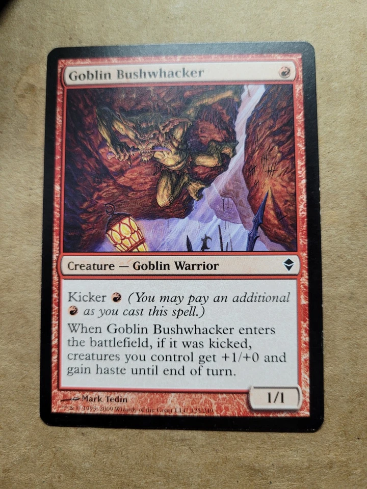 Goblin Bushwhacker Zendikar LP Red Common MAGIC THE GATHERING CARD BULK DISCOUNT - Image 1 of 1