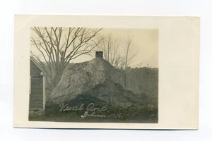 Gilsum NH, Vessel Rock, roca glacial tamaño casa, postal RPPC - Imagen 1 de 2