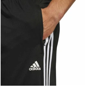 Adidas Men's Active Shorts 3-STRIPES SHORTS With Zipper Pocket Black Blue M/L/XL - Picture 1 of 32