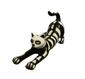 Katze schwarz Tag der Toten Halloween Talavera Keramik Deko Sugar Skull ohne Resin  - Bild 1 von 2