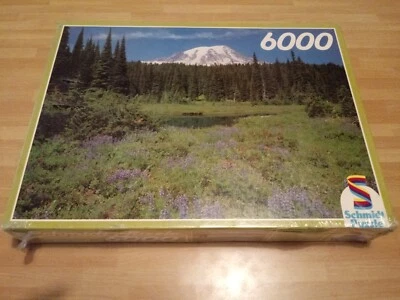 puzzle jigsaw 6000 pz schmidt panorama mountain laghetto nel bosco new factory - Immagine 1 di 4