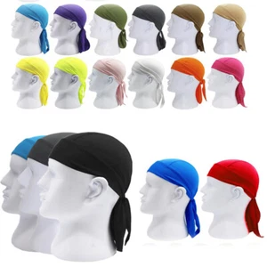 Sweat Wicking Beanie Hat Dew Rags Helmet Liner Skull Cap Bandana for Men Women - Picture 1 of 24