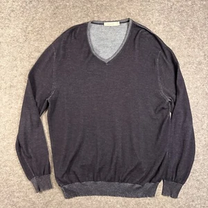 Ermenegildo Zegna Sweater Mens XL/54 V Neck Pull Over Cashmere Silk Knit - Picture 1 of 21