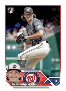 2023 Topps Update Base - US111 Thaddeus Ward - Washington Nationals RC