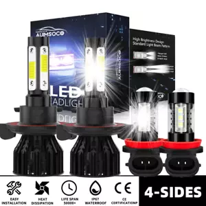 For Nissan Sentra Sedan 4Dr 04-12 LED Headlights Hi/Lo+Fog Lights Bulbs Combo 4x - Bild 1 von 12