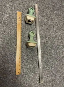 Vintage Ceramic Sage Green Towel Rod Rack Rail Wall Mount NOS Opaque - Picture 1 of 7