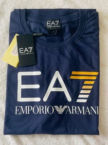 Men's Emporio Armani EA7 crew neck short sleeve Cotton T-Shirt XL,L @ SALE - Picture 1 of 18