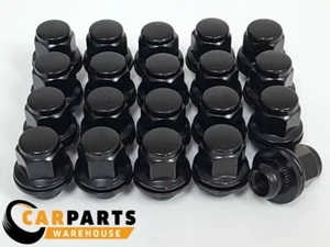Fits Toyota Hilux Wheel Nuts OE Style M12 X 1.5 Black 21MM Hex Nut X24 Flat Seat - Picture 1 of 6