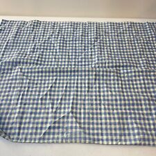 vintage pillowcase standard blue checkered plaid cotton blend