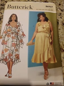 NEW Butterick Womens Pullover Faux Wrap Dress Pattern (Plus Sizes 20W-28W) - Picture 1 of 2