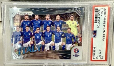 2016 Panini Prizm Euro UEFA Soccer Team Photos Italy Gem Mint 10 Very Rare!! - Image 1 of 2