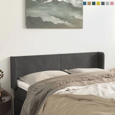 Kopfteil mit Ohren Samt Betthaupt Bettkopfteil Schlafzimmer Bettzubehör für Bett - Bild 1 von 4