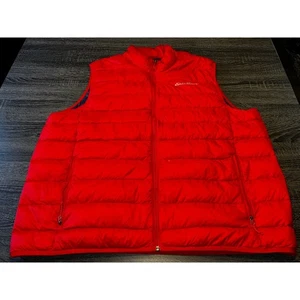Eddie Bauer Mens 2XL Red Full Zip Puffer Vest Outdoor Lightweight Sleeveless - Picture 1 of 5