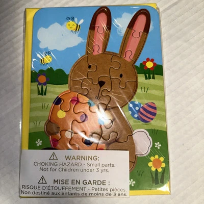 Papyrus Kids Bunny Rabbit Puzzle Easter Greeting Card - Image 1 of 2